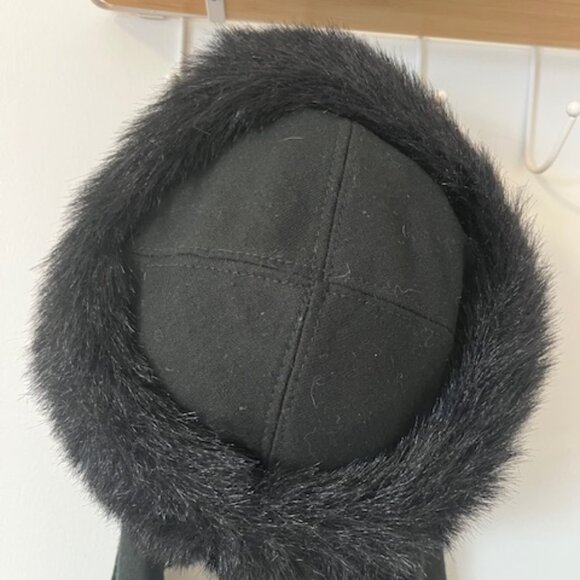 Elegant Black Faux Fur Hat - Picture 2 of 4